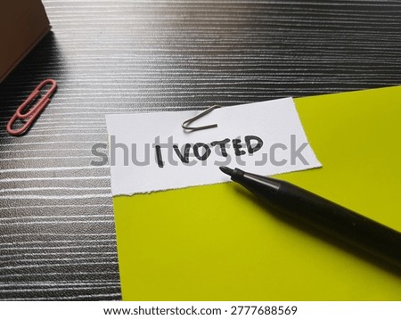 I voted writting on table background. 