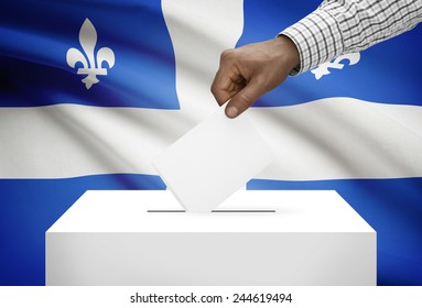 Voting Concept Ballot Box Canadian Province Stock Photo 244619494