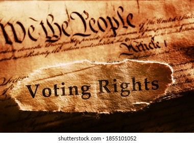 Voting Rights text on United States Constitution                               