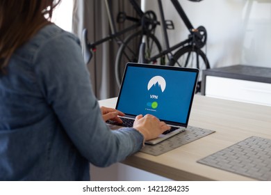 VPN application on portable computer