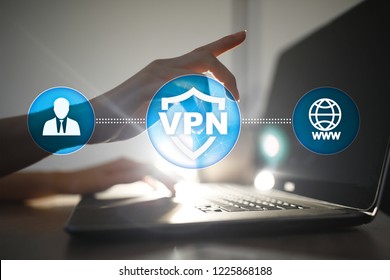 VPN Virtual Private network protocol. Cyber security and privacy connection technology. Anonymous Internet.
