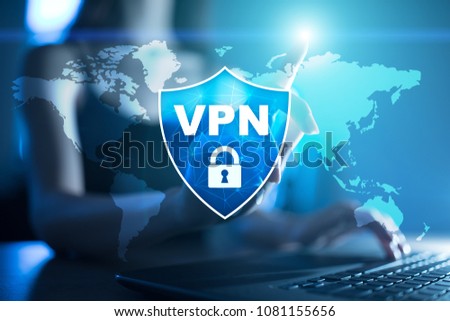VPN. Virtual private network. Security encrypted connection. Anonymous internet using.