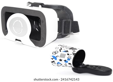 VR headset image with selective focus