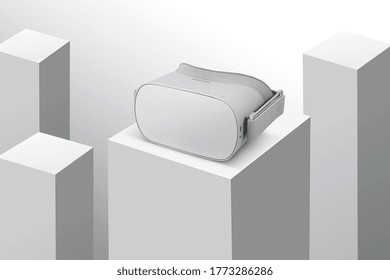 VR- Virtual Reality Device with virtual background