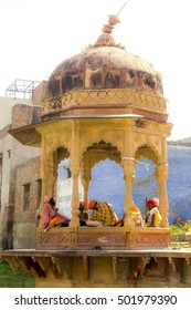 Vrindavan - March 1, 2013: Local Babaji Meditates, At The Period After Gaura Purnima Festival