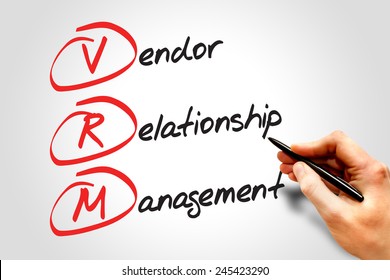 VRM Acronym Vendor Relationship Management, Business Concept