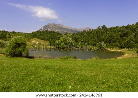 Vrmdza Lake in the summer, at the foothills of the Rtanj Mountain, near Sokobanja. Eastern Serbia