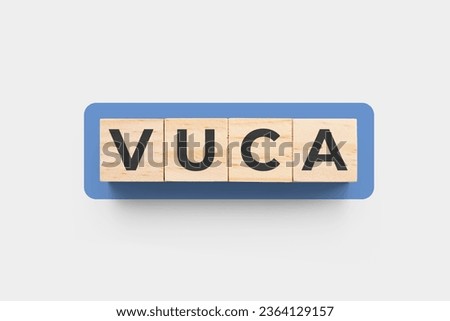 VUCA (Volatility, Uncertainty, Complexity, Ambiguity) wooden cub
