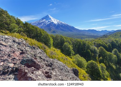 Vulcan  Lanin, National Park Lanin, San Martin De Los Andes, Province NeuquÃ?Â©n, Patagonia, Argentina