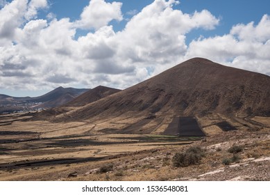 Vulcanic Mountains Scenery From Lanzarote Island 