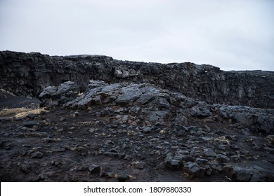 Vulcano Lava Landscape In Iceland.