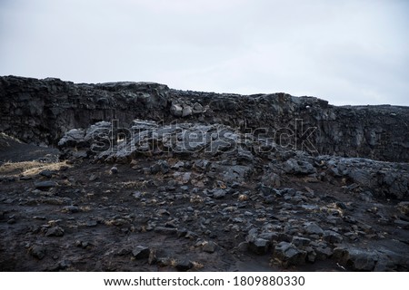 Vulcano lava landscape in Iceland.