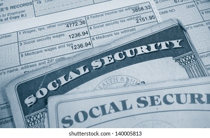 W2 Tax Form And Social Security Cards