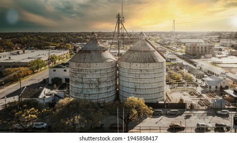 Waco, Texas - March 25, 2021: Magnolia Market Silos, owned by Chip and Joanna Gaines the stars of television show Fixer Upper. A favorite Waco tourist shopping stop