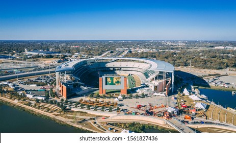 Waco, Texas - November 15, 2019:  McLane Stadium Prepares For College Gameday Ahead Of The 12th Ranked Baylor Football Team's Home Rivalry Game Against The Oklahoma Sooners.