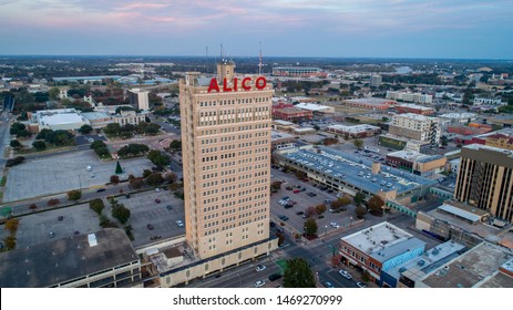 Waco, Texas, United States - November 19, 2019: The Iconic Alico Building represents the most historic figure of the Waco, Texas skyline.