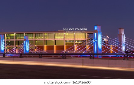 Waco, TX / USA - January 12, 2020: McLane Stadium on the campus of Baylor University, used for football games.