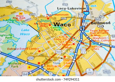 Waco, United States map