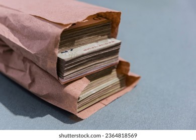 Wad of Argentine bills in envelope - Shutterstock ID 2364818569