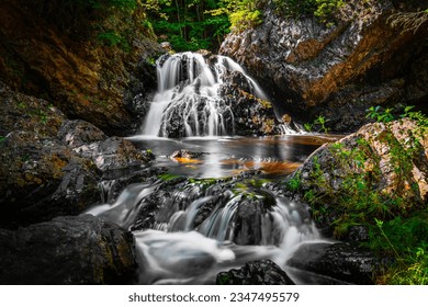 Waddell Falls at the Upper Lepper Brook in Victoria Park, Truro, Nova Scotia, Canada