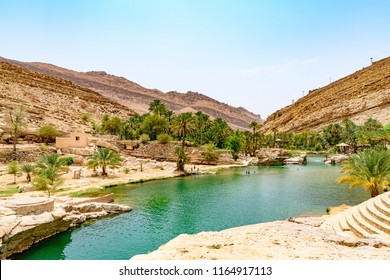 Wadi Bani Khalid in Oman. It is located about 203 km from Muscat and 120 km from Sur.