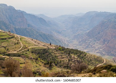 Wadi Dana Canyon In Dana Biosphere Reserve, Jordan