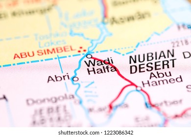 Wadi Halfa. Africa On A Map