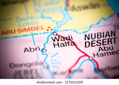 Wadi Halfa. Africa On A Map