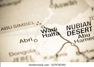 Wadi Halfa. Africa On A Map