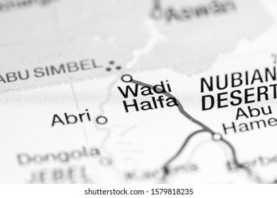 Wadi Halfa. Africa On A Map