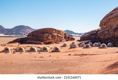 WADI RUM Jordan - January 20 2022:The Luxe Staycation Bubble Hotel Wadi Rum, Jordan