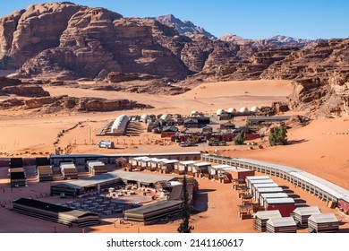 WADI RUM Jordan - January 20 2022:The Luxe Staycation Bubble Hotel Wadi Rum, Jordan