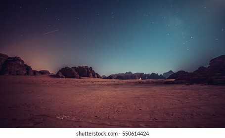 Wadi Rum Valley In Jordan