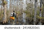 Wading, Hiking through the Florida National Scenic Trail - Big Cypress Nature Preserve