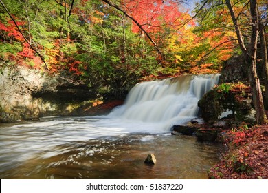 Wadsworth Falls during Autumn