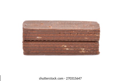 wafers chocolate isolated on white background, macro  - Shutterstock ID 270315647