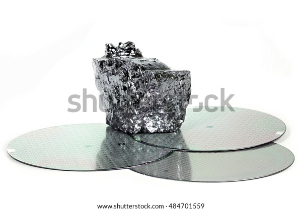 Wafers Piece Polycrystalline Silicon Isolated On Stok Fotoğrafı (Şimdi ...