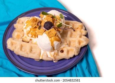 Waffle Ice Cream And Cinder Toffee