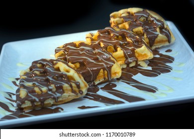 Waffle With Nutella And Chocolate