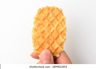 Waffle Snacks On White Background