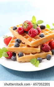 Waffles With Berry Fruit