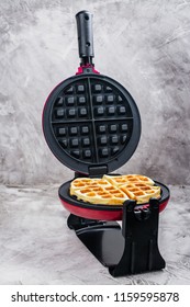 Waffles In An Iron Waffle Maker