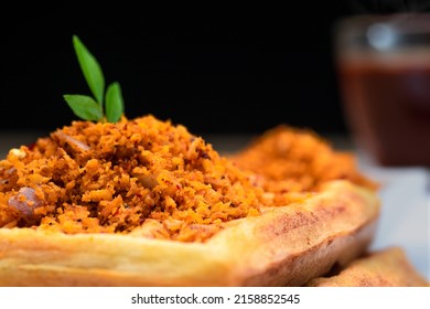 Waffles With Sri Lankan Spicy Coconut Sambal 