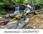 Wagner Falls in Munising Michigan in Upper Peninsula