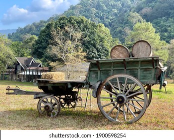 A wagon or waggon on a farm