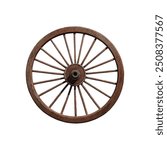 Wagon wheel isolated on white background