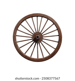 Wagon wheel isolated on white background - Powered by Shutterstock