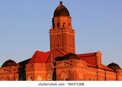 Wahoo Nebraska Courthouse In The Morning Warm Sun Rays