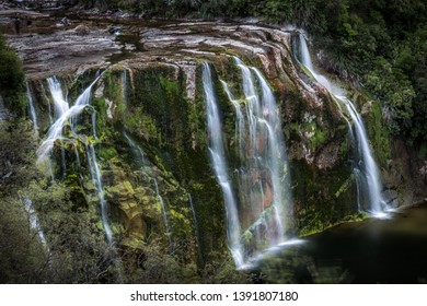 Waihi Falls In Hawkes Bay, New Zealand.