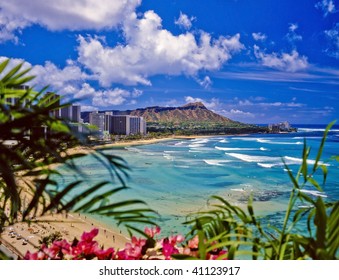 Waikiki Beach And Diamond Head